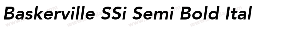 Baskerville SSi Semi Bold Italic字体转换